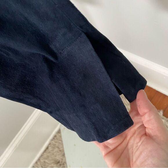 NWT Vince Stretch Suede Split Hem Cropped Pant Coastal Blue size XS - Picture 7 of 10